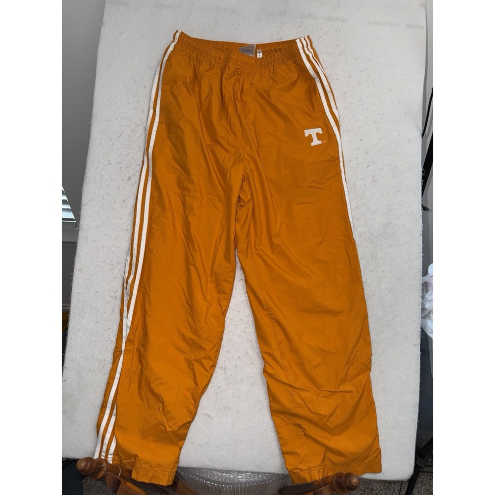 Vintage Tennessee Volunteers Adidas 3 Stripe Orange Track Pants Men's L RARE